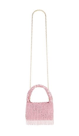 8 Other Reasons 8 Other Reasons Compact Sequin Bag With Cascading Frin