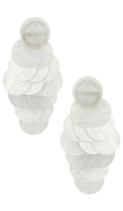 8 Other Reasons 8 Other Reasons Irridescent Discs Statement Drop Earrings