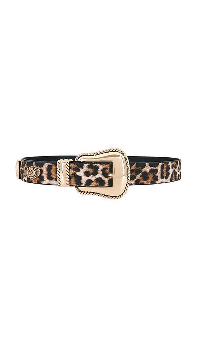 8 Other Reasons 8 Other Reasons Leopard Print Belt With Gold Detail
