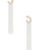8 Other Reasons 8 Other Reasons Long Flowing Tassels Hoop Earrings - 1