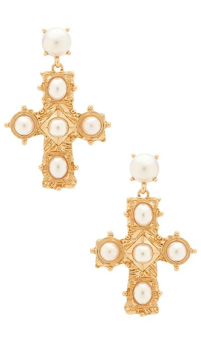 8 Other Reasons 8 Other Reasons Rafael Cross Stud Earrings