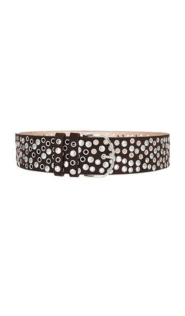 8 Other Reasons 8 Other Reasons Studded Brown Suede Belt With Mixed Metal Grommets