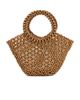 8 Other Reasons 8 Other Reasons Wood Bead Tote Rounded Top Handle Bag - 2