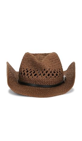 8 Other Reasons 8 Other Reasons Woven Cowboy Hat With Buckle Band Detail