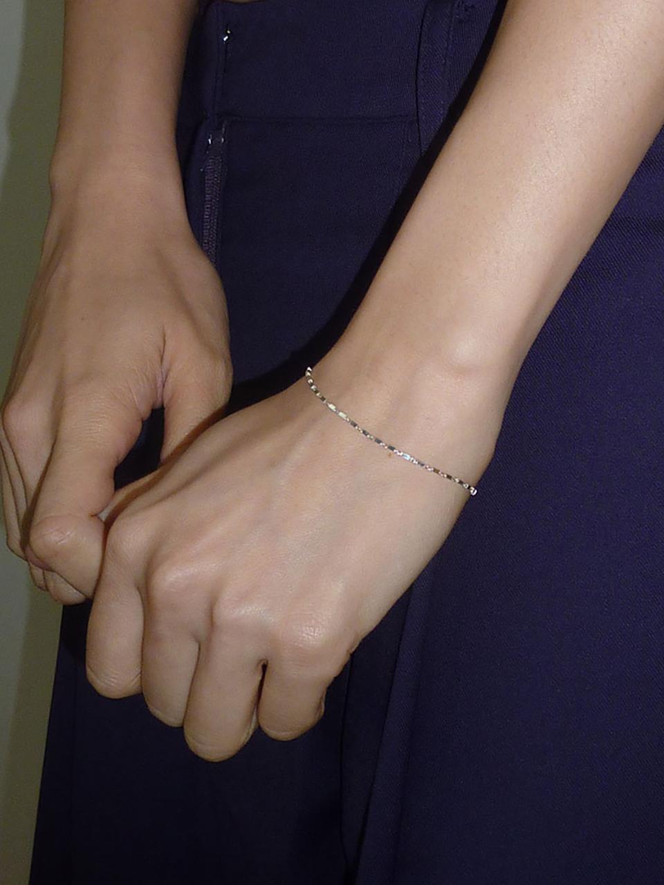 A BIT MOR 1mm Dot Layer Sterling Silver Bracelet