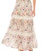 A COLLECTIVE STORY A COLLECTIVE STORY Floral Print Crochet Trim Maxi Skirt - 1
