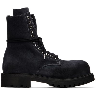 A DICIANNOVEVENTITRE A DICIANNOVEVENTITRE Black Fiore Prisma Combat Boots