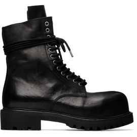 A DICIANNOVEVENTITRE A DICIANNOVEVENTITRE Black Fiore Prisma Combat Z Boots