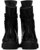 A DICIANNOVEVENTITRE A DICIANNOVEVENTITRE Black Fiore Prisma Combat Z Boots - 2