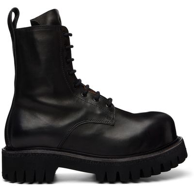 A DICIANNOVEVENTITRE A DICIANNOVEVENTITRE Black Horse Octa Combat Boots