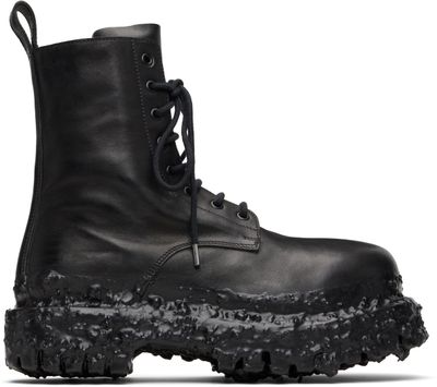 A DICIANNOVEVENTITRE A DICIANNOVEVENTITRE Black Octa Combat Boots