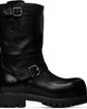 A DICIANNOVEVENTITRE A DICIANNOVEVENTITRE Black Octa Moto Boots - 1