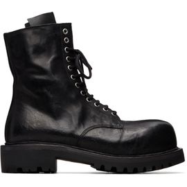 A DICIANNOVEVENTITRE A DICIANNOVEVENTITRE Black Reverse Prisma Combat Boots