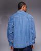 AAPE BY A BATHING APE® Aape by A Bathing Ape aape now denim long sleeve shirt in blue and white stripes-Multi - 3