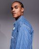 AAPE BY A BATHING APE® Aape by A Bathing Ape aape now denim long sleeve shirt in blue and white stripes-Multi - 4