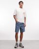 AAPE BY A BATHING APE® Aape by A Bathing Ape aape now striped denim jorts in blue and white-Multi - 2