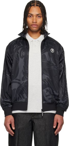 AAPE by A Bathing Ape AAPE by A Bathing Ape Black 'AAPENOW' Moonface Camo Zip-Up Track Jacket