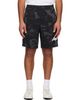 AAPE by A Bathing Ape AAPE by A Bathing Ape Black 'AAPENOW' Moonface Logo Camo Sweat Shorts - 1
