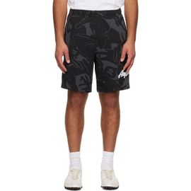 AAPE by A Bathing Ape AAPE by A Bathing Ape Black 'AAPENOW' Moonface Logo Camo Sweat Shorts
