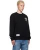 AAPE by A Bathing Ape AAPE by A Bathing Ape Black 'AAPER' Crew Neck Sweatshirt - 2