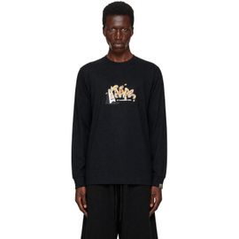 AAPE by A Bathing Ape AAPE by A Bathing Ape Black 'Aaper' Graphic Long Sleeve T-shirt
