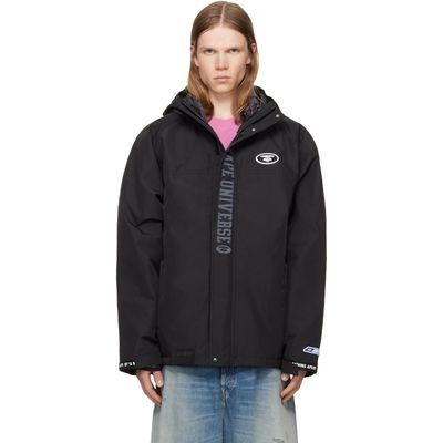 AAPE by A Bathing Ape AAPE by A Bathing Ape Black AAPEUNVS Moonface Hooded Down Jacket