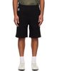 AAPE by A Bathing Ape AAPE by A Bathing Ape Black 'AAPEUNVS' Moonface Logo Sweat Shorts - 1