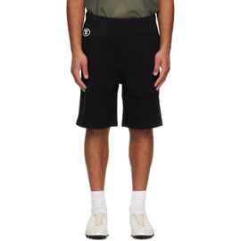 AAPE by A Bathing Ape AAPE by A Bathing Ape Black 'AAPEUNVS' Moonface Logo Sweat Shorts
