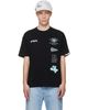 AAPE by A Bathing Ape AAPE by A Bathing Ape Black 'AAPEUNVS' Multi-Logo T-shirt - 1