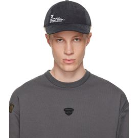 AAPE by A Bathing Ape AAPE by A Bathing Ape Black Distressed Logo Cap