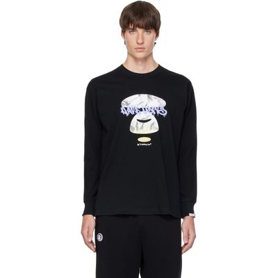AAPE by A Bathing Ape AAPE by A Bathing Ape Black Main Skate Long T-shirt