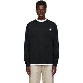 AAPE by A Bathing Ape AAPE by A Bathing Ape Black Moonface Logo Long Sleeve T-shirt