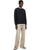 AAPE by A Bathing Ape AAPE by A Bathing Ape Black Moonface Logo Long Sleeve T-shirt - 4