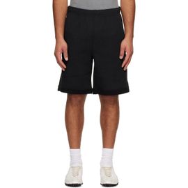 AAPE by A Bathing Ape AAPE by A Bathing Ape Black Reversible Moonface Logo Sweat Shorts