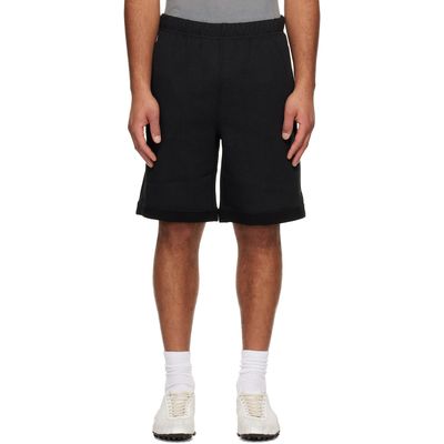 AAPE by A Bathing Ape AAPE by A Bathing Ape Black Reversible Moonface Logo Sweat Shorts