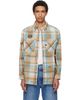 AAPE by A Bathing Ape AAPE by A Bathing Ape Blue & Beige Main Long Sleeve Shirt - 1