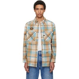 AAPE by A Bathing Ape AAPE by A Bathing Ape Blue & Beige Main Long Sleeve Shirt