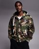 AAPE BY A BATHING APE® Aape by A Bathing Ape button up hoodie in all over camo print-Multi - 1