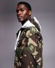 AAPE BY A BATHING APE® Aape by A Bathing Ape button up hoodie in all over camo print-Multi - 4