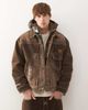 AAPE BY A BATHING APE® Aape by A Bathing Ape denim jacket with camo padded hood in multi - part of a set-Brown - 1