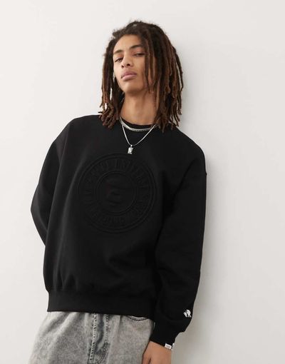 AAPE BY A BATHING APE® Aape By A Bathing Ape embossed logo sweatshirt in black