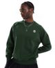 AAPE BY A BATHING APE® Aape By A Bathing Ape heart crew neck sweatshirt in dark green - 1