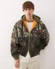 AAPE BY A BATHING APE® Aape by A Bathing Ape heavyweight hooded bomber jacket in dark camo print-Multi - 1