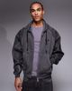 AAPE BY A BATHING APE® Aape by A Bathing Ape heavyweight zip up motocross hooded jacket in washed black - 1
