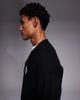 AAPE BY A BATHING APE® Aape by A Bathing Ape knit cardigan in black with back appliqué - 3
