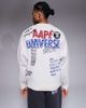 AAPE BY A BATHING APE® Aape by A Bathing Ape knitted sweater in off white with placement scribble print - 1