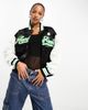 AAPE BY A BATHING APE® AAPE By A Bathing Ape logo college varsity jacket in black - 1