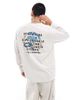 AAPE BY A BATHING APE® Aape By A Bathing Ape logo long sleeve T-shirt with back print in beige-Gray - 1