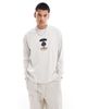AAPE BY A BATHING APE® Aape By A Bathing Ape logo long sleeve T-shirt with back print in beige-Gray - 2