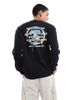 AAPE BY A BATHING APE® Aape By A Bathing Ape logo long sleeve T-shirt with back print in black-White - 1